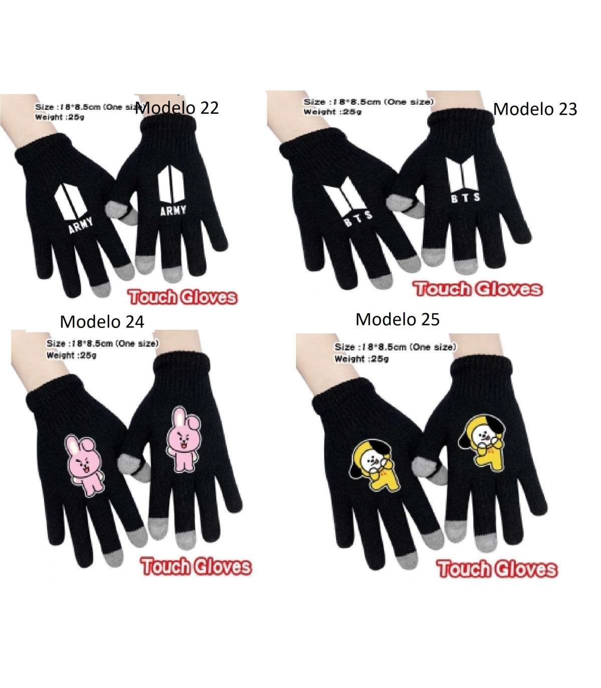 Inicio   Guantes BTS táctiles Guantes BTS táctiles