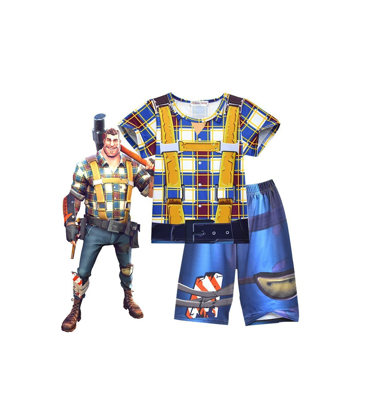 conjunto verano camiseta y pantalon fortnite