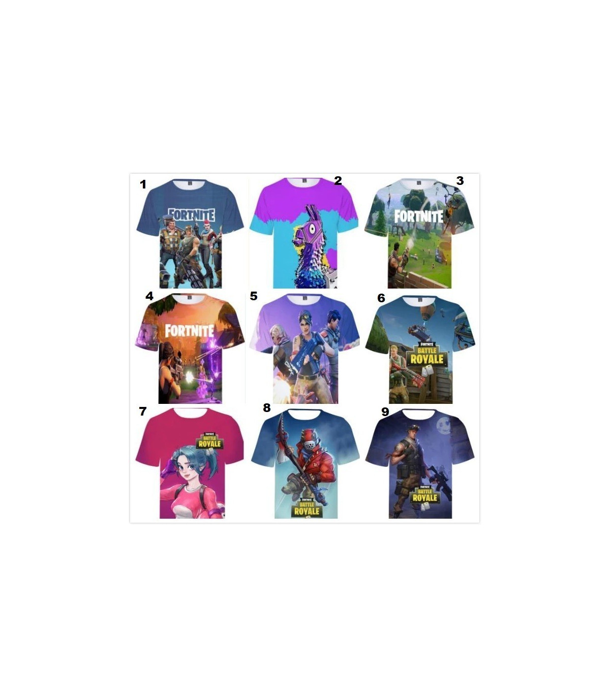 camisetas fortnite para niños y adultos