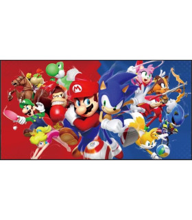 toalla sonic vs  super mario bros