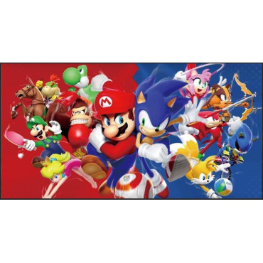 toalla sonic vs  super mario bros