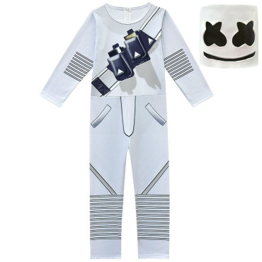 Inicio   Fortnite DJ máscara Marshmello disfraz mono Fortnite DJ máscara Marshmello disfraz mono
talla 120cm en color blanco di