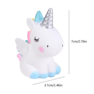 Figuras unicornio rosa y azul