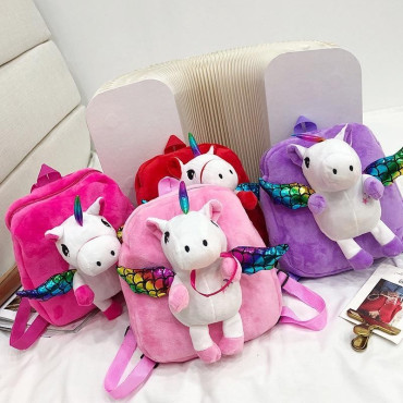 Mochila unicornio de peluche