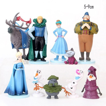 lote de 10 figuras de frozen 2  de elsa y ana olaf