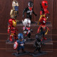 Pack 8 figuras marvel Iron Man, Spiderman, Capitán América, Deadpool, Thanos, Ant Man, Venom y black panther