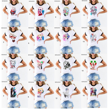 camisetas harley quinn manga corta