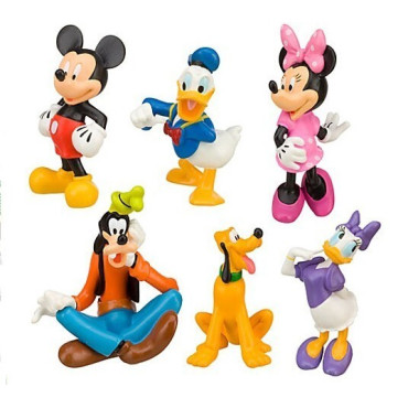DISNEY   lote de 6 figuras disney pato Donald daisy Mickey Minnie  pluto gofy lote de 6 figuras disney pato Donald daisy Mickey 