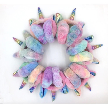 Orejeras unicornio multicolor