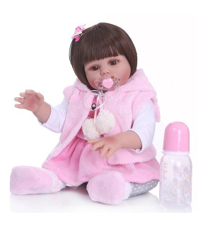 Bebé reborn conejito rosa