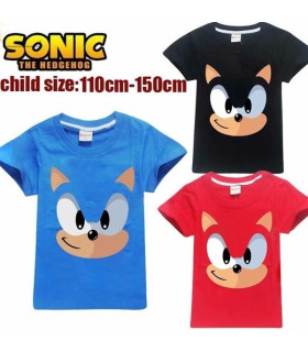 Camiseta manga corta cara de sonic