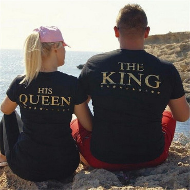 camisetas moda el rey y la reina THE KING HIS QUEEN