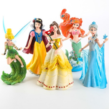 lote de 5  figuras  de  10-13 cm princesa disney ariel