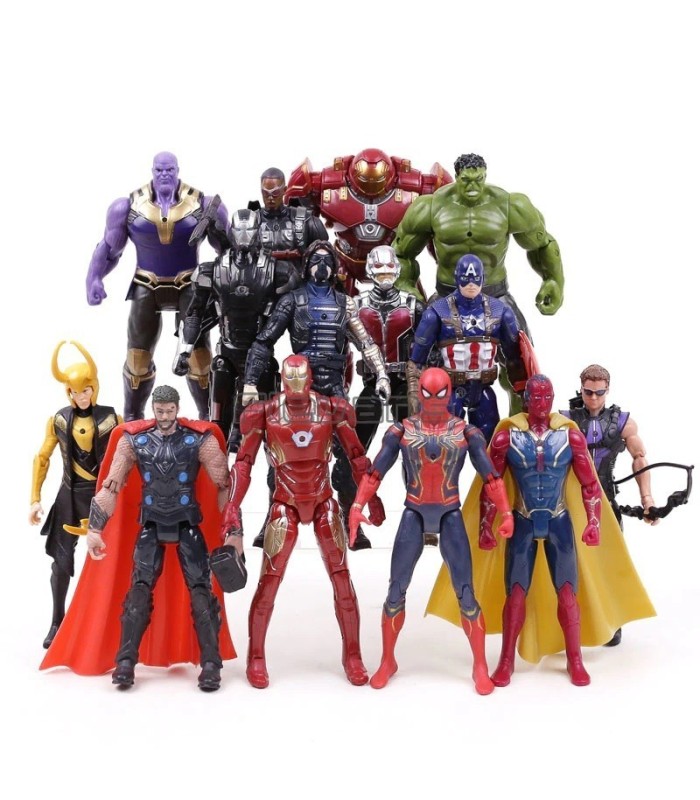 Compra tu Marvel Avengers 3 Infinity War Thanos Iron Man Capitán América Thor Spiderman 14 figuras por 69,29 €