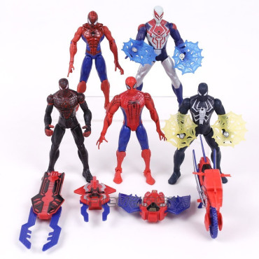 figuras spiderman  con moto