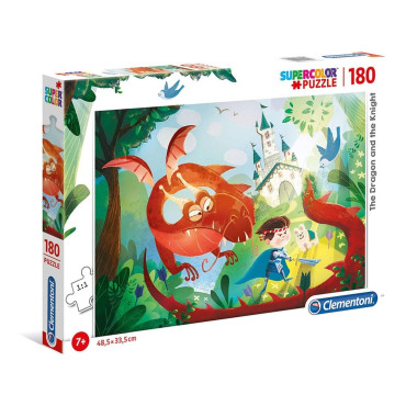 PUZZLE CLEMENTONI  180 PIEZAS DRAGON Y CABALLERO