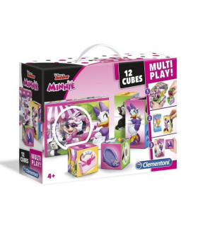 MALETIN 12 CUBOS CLEMENTONI MULTIPLAY MINNIE MOUSE CAJA 17x17¡