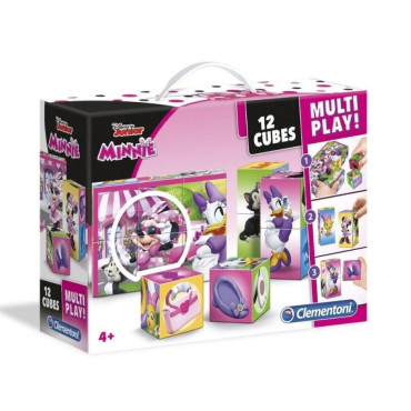 MALETIN 12 CUBOS CLEMENTONI MULTIPLAY MINNIE MOUSE CAJA 17x17¡
