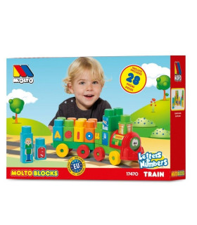TREN BLOQUES 28 PIEZAS MOLTO 30x21x9,5cm