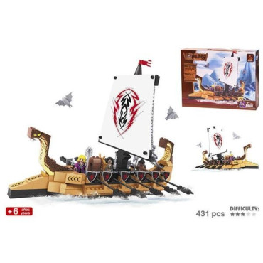 CONSTRUCCION JUEGO 431 PIEZAS 6 AÑOS PIRATAS CAJA 30x41cm