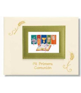 LIBRO COMUNION APAISADA 24x30cm CON MARCO 9x13cm