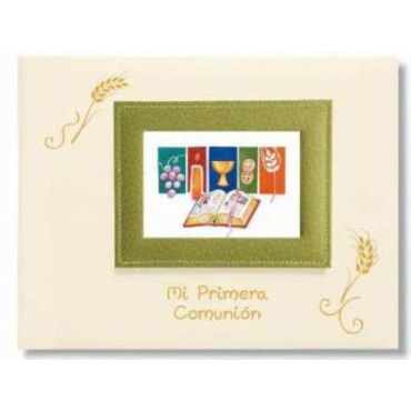 LIBRO COMUNION APAISADA 24x30cm CON MARCO 9x13cm