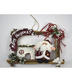 DECORACION PUERTA NAVIDAD 40x30cm
