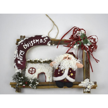 DECORACION PUERTA NAVIDAD 40x30cm