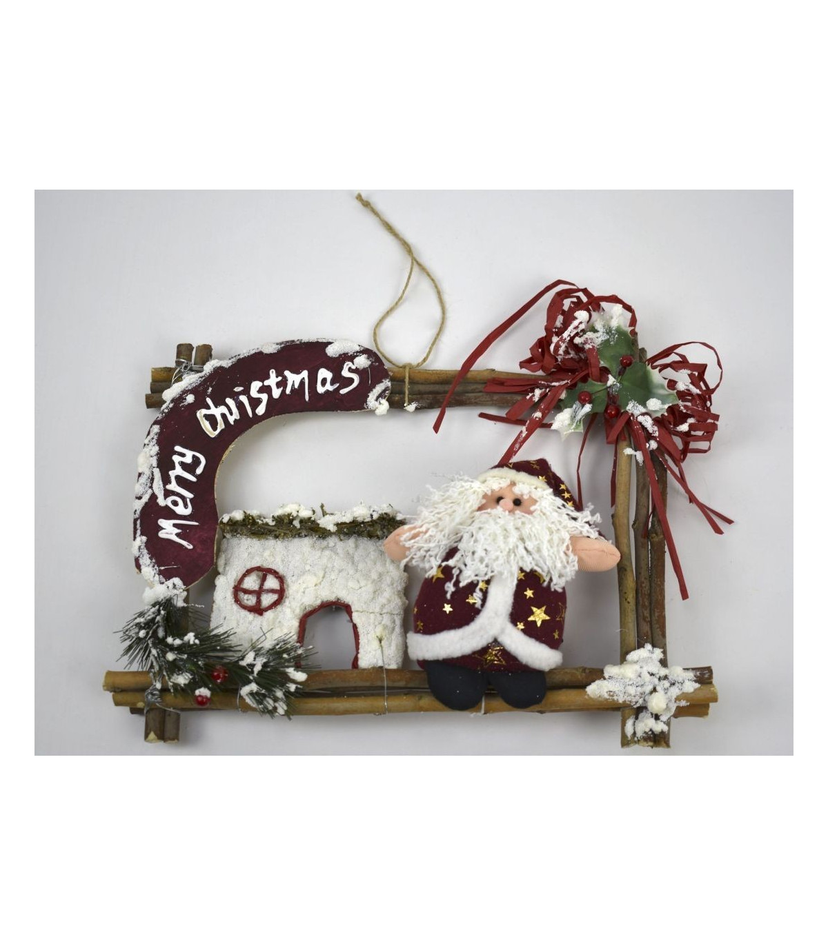 DECORACION PUERTA NAVIDAD 40x30cm