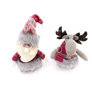 COLGANTE SANTA CLAUSUPER RENO 14cm  SURTIDO A ELEGIR 1