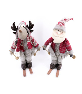 RENO / SANTA ESQUIADOR 36cm  SURTIDO A ELEGIR 1