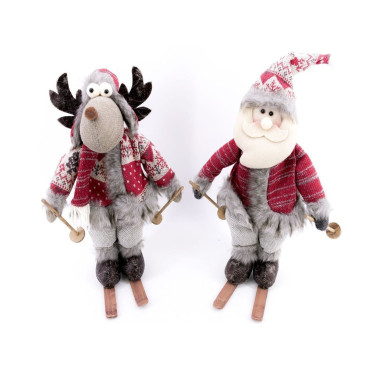 RENO / SANTA ESQUIADOR 36cm  SURTIDO A ELEGIR 1