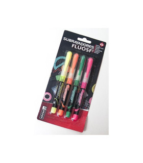 ROTULADOR FLUORESCENTE SUBRAYADORES 4 Unidades