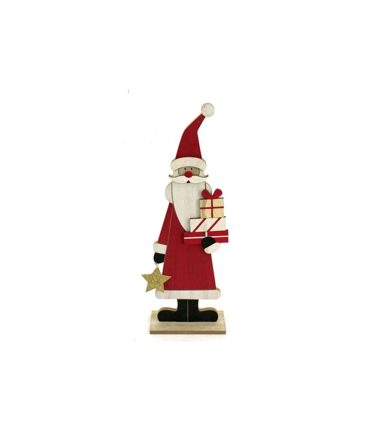 FIGURA SANTA DECORADO 32x12cm