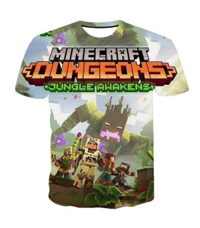 Jersey manga corta minecraft dungeons la jungla despierta