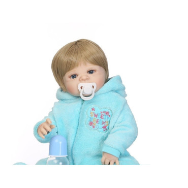 bebe reborn niño  completo silicona