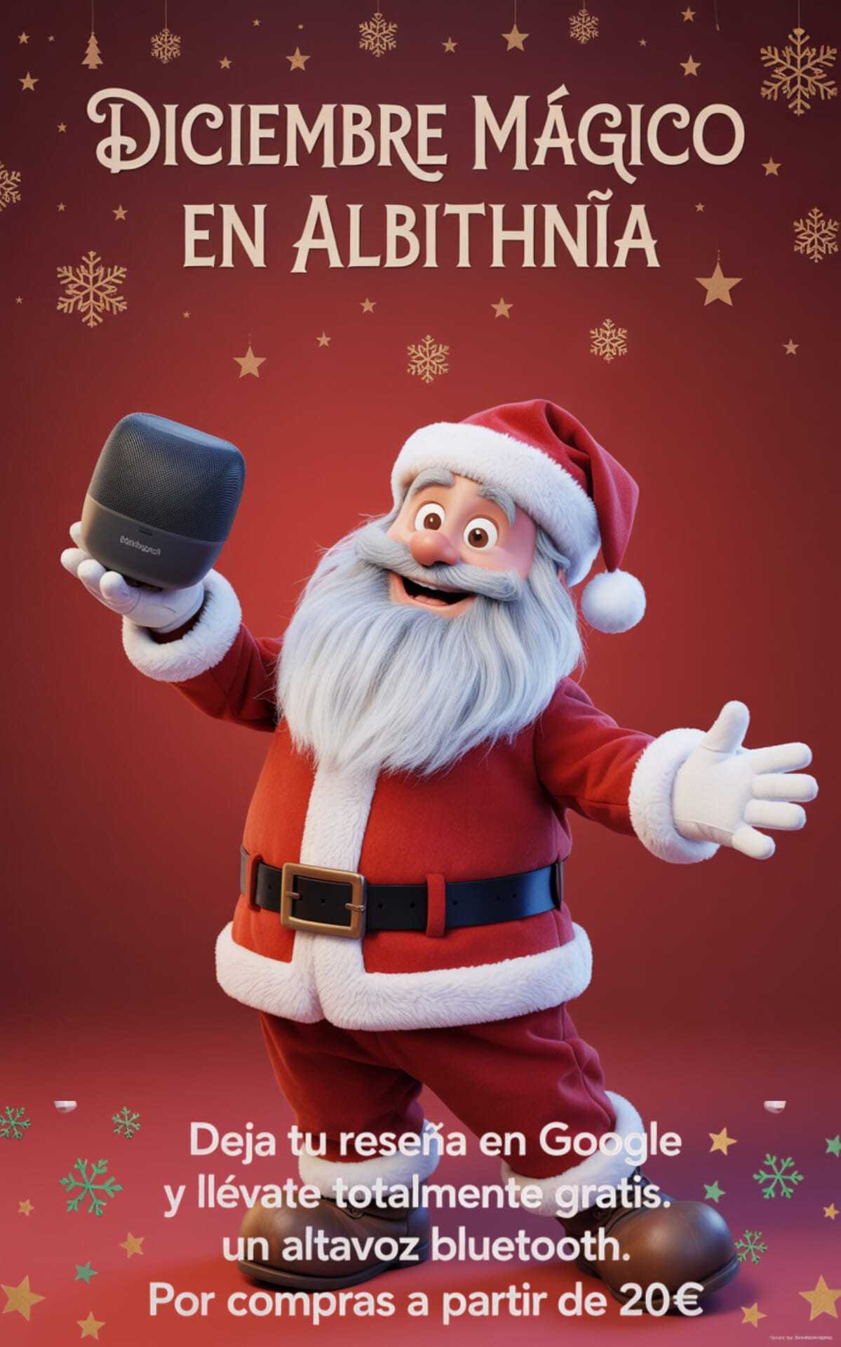 deja tu reseña en google y te regalamos un  altavoz gratis en albithinia