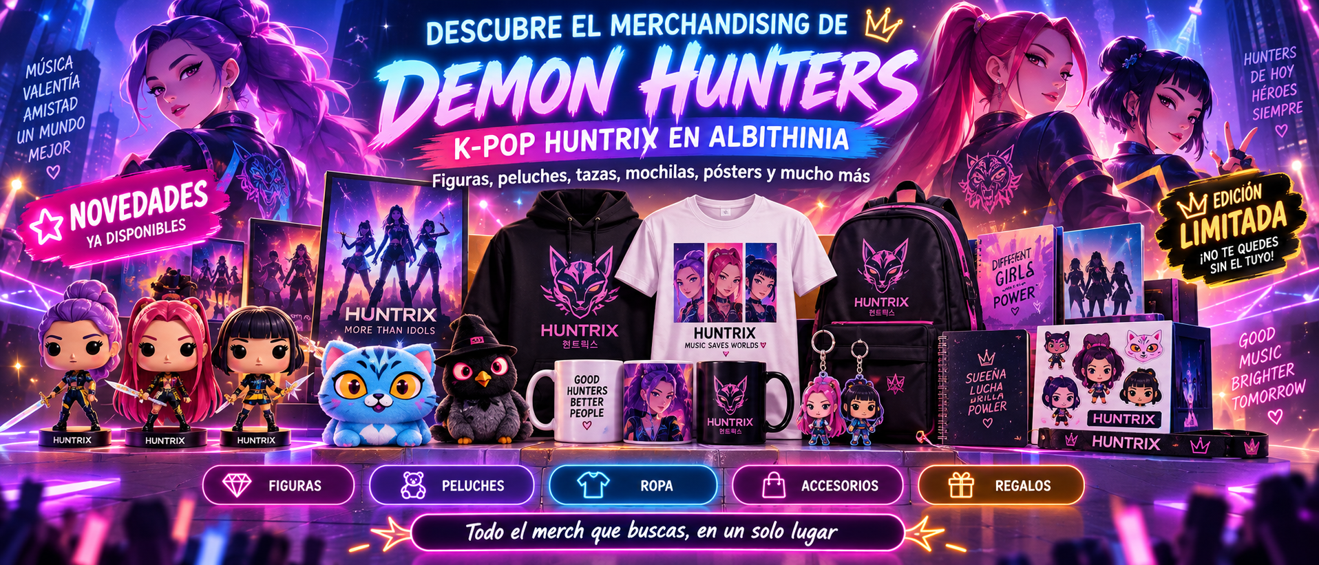 Disfraces Demon Hunters Huntrix guerreras K-pop al mejor precio online