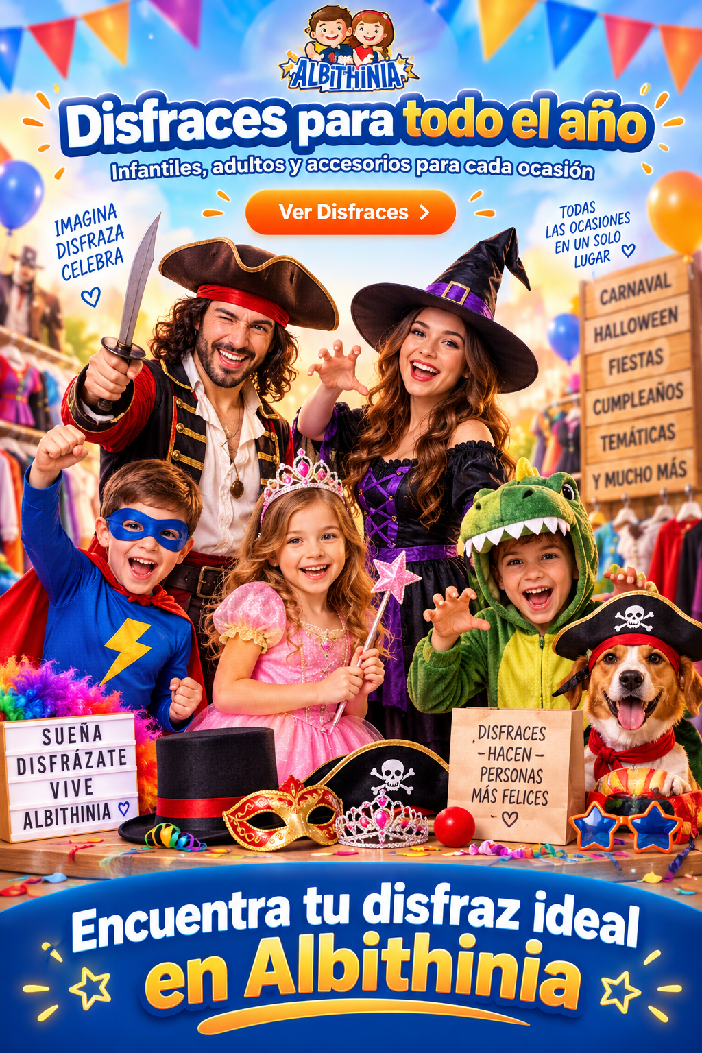 Compra tu disfraz ahora y recíbelo a tiempo para Carnaval